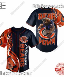 Chicago Bears Bear Down Fire Ball Baseball Jersey