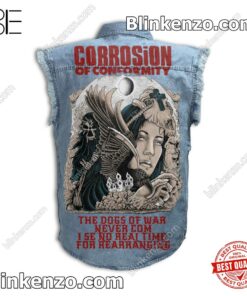 Drop Shipping Corrosion Of Conformity The Dogs Of War Never Come Men's Denim Vest