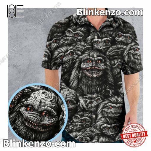 Handmade Critters Pattern Halloween Men's Short Sleeve Shirt