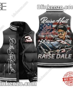 Dale Earnhardt Raise Hell Raise Dale Sleeveless Puffer Vest Jacket