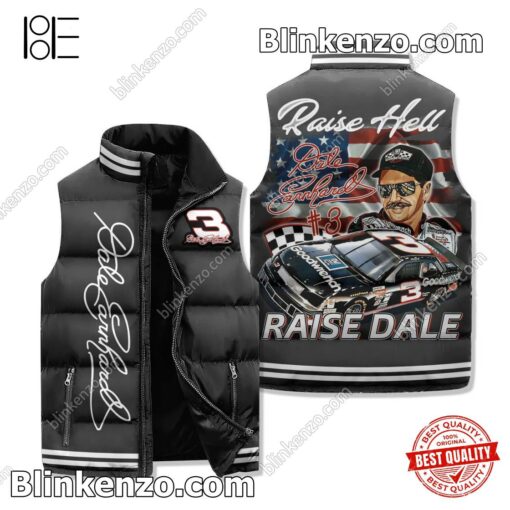 Dale Earnhardt Raise Hell Raise Dale Sleeveless Puffer Vest Jacket