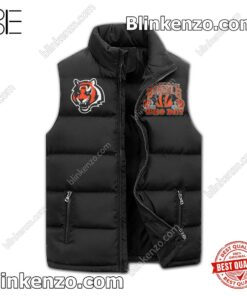 Limited Edition Damn Right I Am A Cincinnati Bengals Fan Win Or Lose Winter Puffer Vest