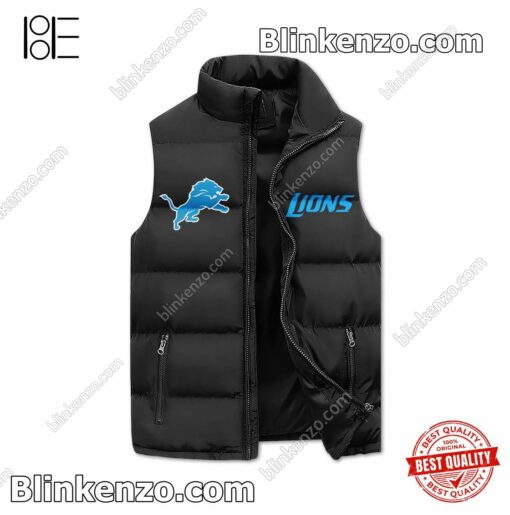 Damn Right I Am A Detroit Lions Fan Win Or Lose Mascot Quilted Vest