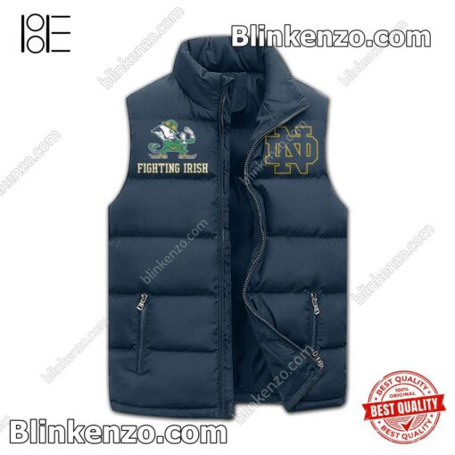 US Shop Damn Right I Am A Notre Dame Fan Win Or Lose Padded Puffer Vest