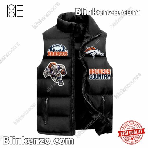 3D Denver Broncos Football Team Quilted Vest