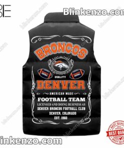 Wonderful Denver Broncos Football Team Quilted Vest