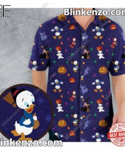 Amazing Donald Duck Spooky Month Halloween Men's Short Sleeve Shirt