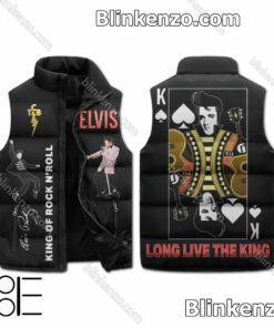 Elvis Presley King Of Rock N Roll Winter Puffer Vest