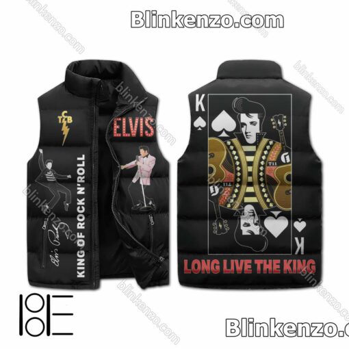 Elvis Presley King Of Rock N Roll Winter Puffer Vest