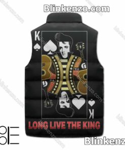 Top Elvis Presley King Of Rock N Roll Winter Puffer Vest