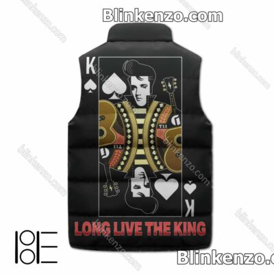 Top Elvis Presley King Of Rock N Roll Winter Puffer Vest