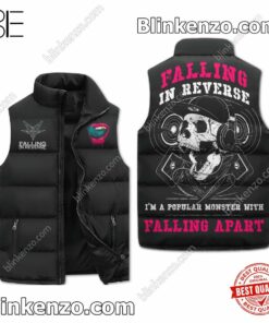 Falling In Reverse I'm A Popular Monster With Falling Apart Puffer Sleeveless Jacket