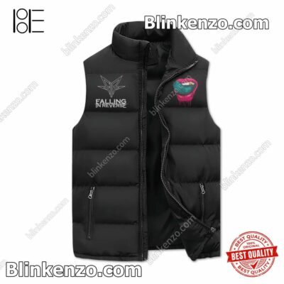 Where To Buy Falling In Reverse I'm A Popular Monster With Falling Apart Puffer Sleeveless Jacket