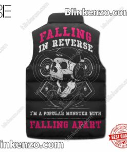 Where To Buy Falling In Reverse I'm A Popular Monster With Falling Apart Puffer Sleeveless Jacket