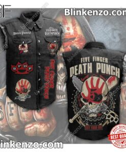 Five Finger Death Punch Got Your Six Men's Denim Vest