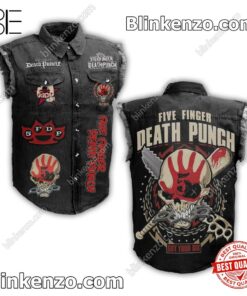 Hot Five Finger Death Punch Got Your Six Men's Denim Vest