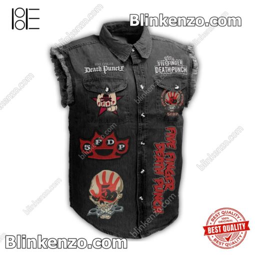 US Shop Five Finger Death Punch Got Your Six Men's Denim Vest
