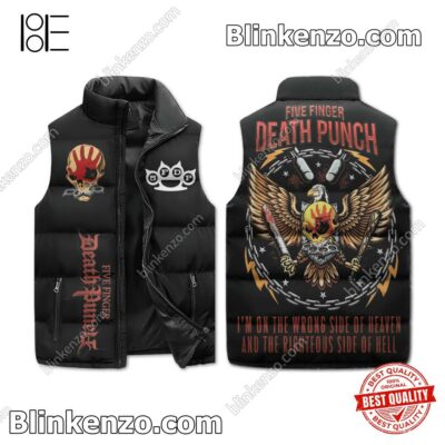 Five Finger Death Punch I'm On The Wrong Side Of Heaven Men's Puffer Vest