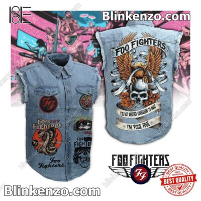 Foo Fighters I've Got Another Confession To Make Sleeveless Jean Jacket