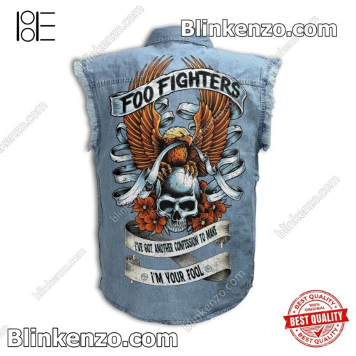 Great Foo Fighters I've Got Another Confession To Make Sleeveless Jean Jacket