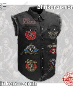 Foo Fighters Rock Band Men's Denim Vest