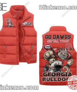 Georgia Bulldogs Go Dawgs Sic'em Woof Winter Puffer Vest