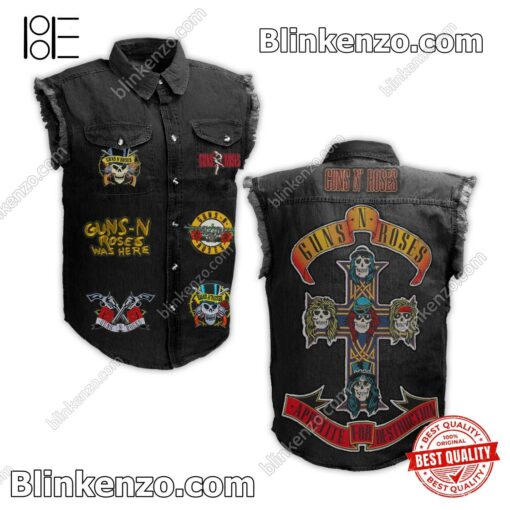 Free Guns N' Roses Appetite For Destruction Men's Denim Vest