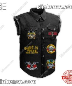 Handmade Guns N' Roses Appetite For Destruction Men's Denim Vest