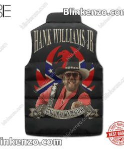 Hank Williams Jr Mind Your Own Business Men's Puffer Vest b
