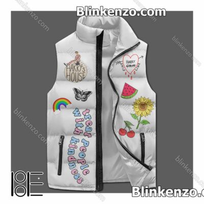 Vibrant Harry Styles Treat People With Kindness Winter Puffer Vest