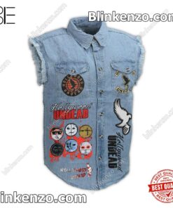 Official Hollywood Undead We Are Made From Broken Parts Sleeveless Jean Jacket