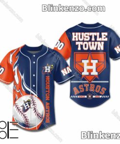 Houston Astros Hustle Town Personalized Baseball Jersey