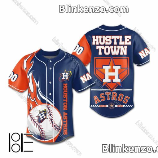 Houston Astros Hustle Town Personalized Baseball Jersey