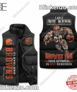 I Am A Die Hard Cleveland Browns Fan Your Approval Is Not Required Cropped Puffer Jacket