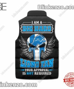 Official I Am A Die Hard Detroit Lions Fan Your Approval Is Not Required Quilted Vest