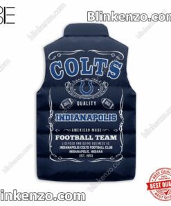 3D Indianapolis Colts Football Team Quilted Vest