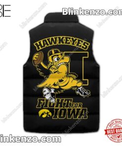 All Over Print Iowa Hawkeyes Fight For Iowa Padded Puffer Vest