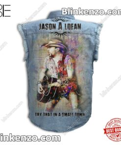 Clothing Jason Aldean Try That In A Small Town Art Men's Denim Vest