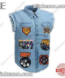 Father's Day Gift Kiss Countdown End Of The Road World Tour Men's Denim Vest