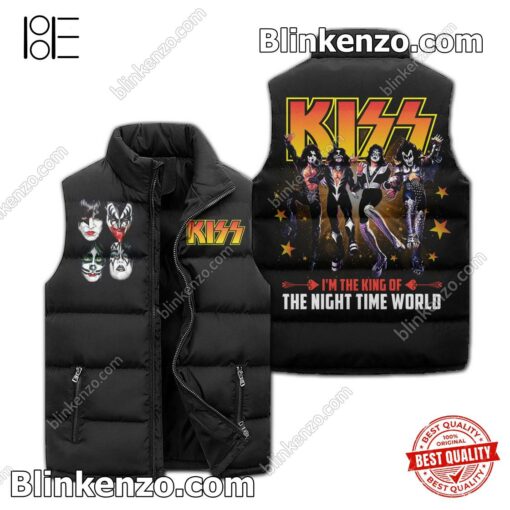 Kiss I'm The King Of The Night Time World Sleeveless Puffer Vest Jacket