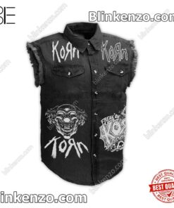 US Shop Korn Rock Band Skull Men's Denim Vest