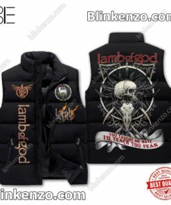Lamb Of God You Taught Me Hate I'll Teach You Fear Cropped Puffer Jacket