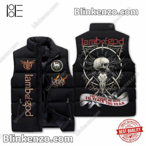 Lamb Of God You Taught Me Hate I'll Teach You Fear Cropped Puffer Jacket