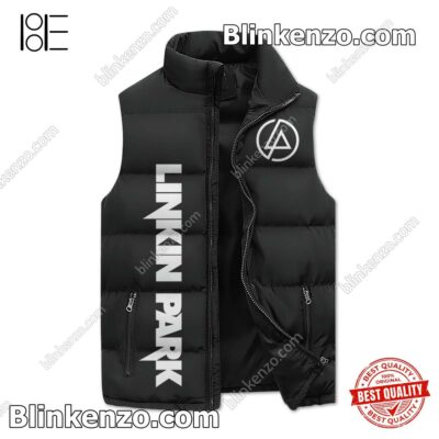 Linkin Park Who Cares When Someone's Time Runs Out Men's Puffer Vest a