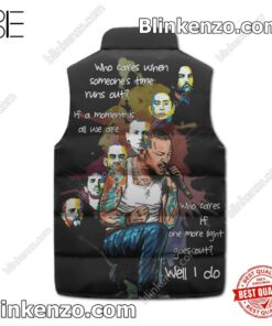 Linkin Park Who Cares When Someone's Time Runs Out Men's Puffer Vest b