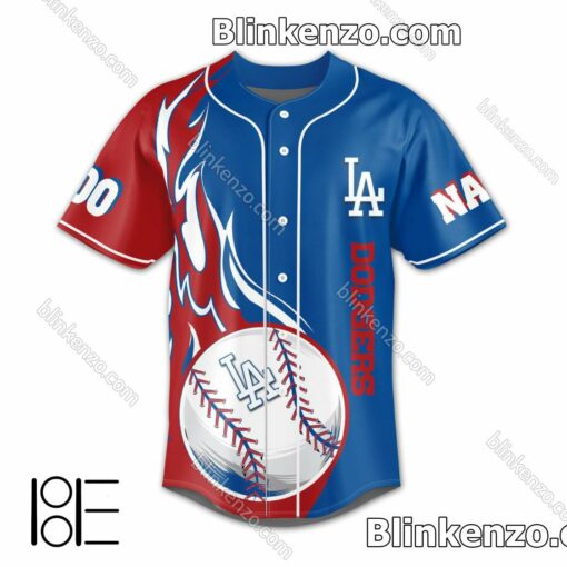 Funny Tee Los Angeles Dodgers Let's Go Dodgers Personalized Baseball Jersey