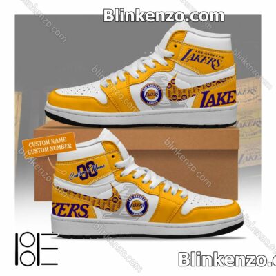 Los Angeles Lakers NBA Air Jordan 1 High Shoes