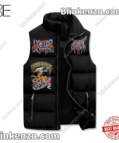 Gorgeous Lynyrd Skynyrd Take Your Time Don't Live Too Fast Sleeveless Puffer Vest Jacket