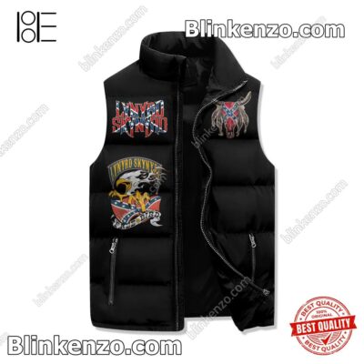 Gorgeous Lynyrd Skynyrd Take Your Time Don't Live Too Fast Sleeveless Puffer Vest Jacket