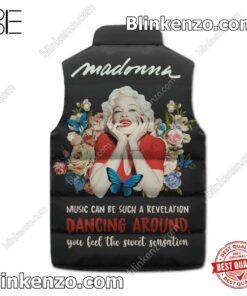 Madonna Music Can Be Such A Revelation Dancing Around Men's Puffer Vest b